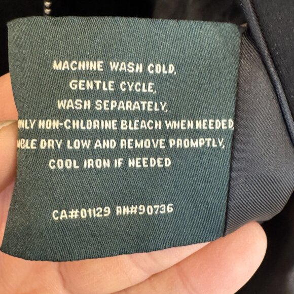 Lauren Ralph Lauren Black Car Coat 54R Men's Lining Mid-Length EUC Raincoat - Picture 7 of 7